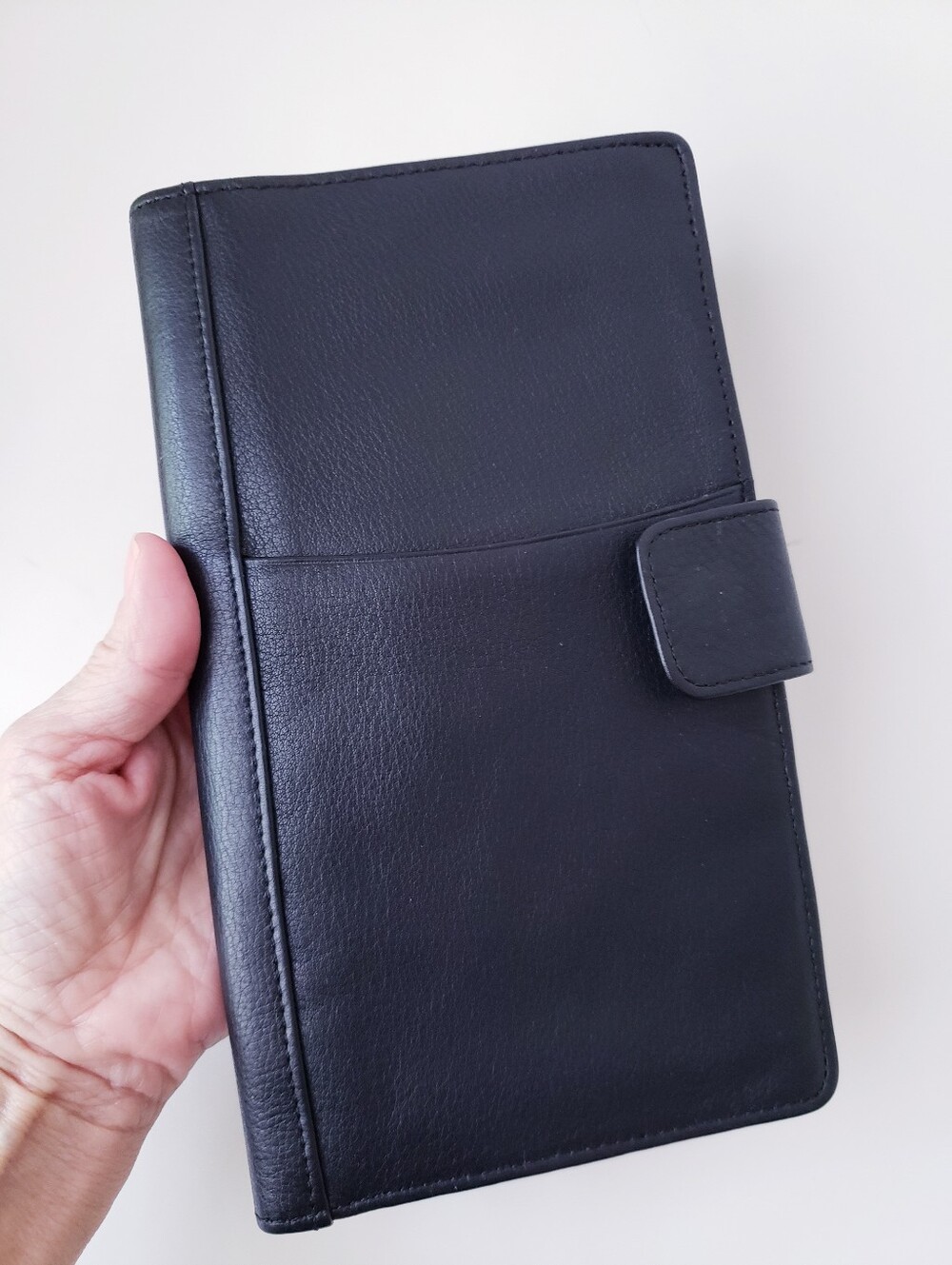Vintage Mori Black Leather Large Travel Wallet